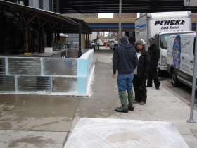 Building the ice bar