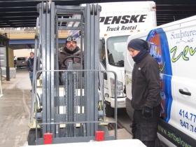 Building the ice bar
