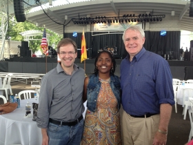 Chris Abele, Kimberly Walker, and Tom Barrett.
