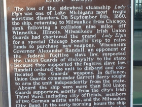 Lady Elgin marker. There were about 300 Union guard supporters, not more than 500