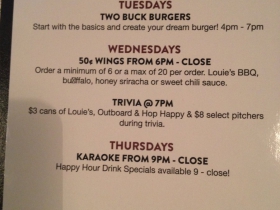 Milwaukee Ale House Menu