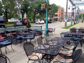 The patio at Club Charles