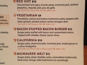 Milwaukee Ale House Menu