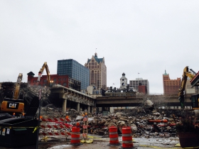 I-794 being demolished.