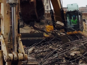 Demolition of I-794 is moving quick.
