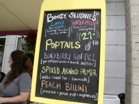 Alcoholic menu