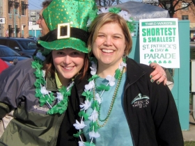 Kristin Amenson and Ruth Lawson Enjoying St. Paddy's Day.