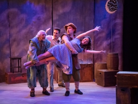 Robert Spencer (Henry), Keegan Siebken (Matt), Austin Dorman (Mortimer), and Susan Wiedmeyer (Luisa).
