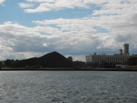 View of the final coal pile