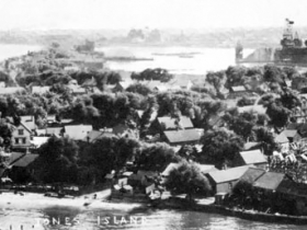 The idyllic fishing village, as seen in a popular panorama that every Kaszube family has a copy.
