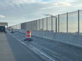 Hoan Bridge Fencing Being Installed