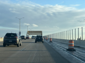 Hoan Bridge Fencing Being Installed