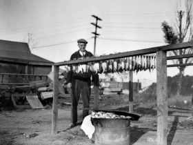 One of the common ways to prepare the daily catch was by drying the fish out.