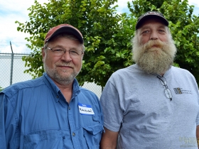 Mike and Gary Konkel are Jo's sons. They say their grandmother is carved into a totem occasionally on display in the Streets of Old Milwaukee at the MPM.