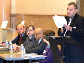 UWM Professor Arijit Sen gives opening remarks.