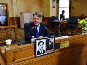 Ald. Michael Murphy With First, Last Council Photos