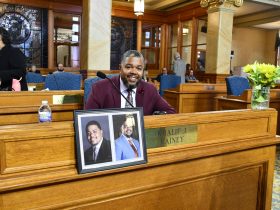 Ald. Khalif Rainey With First, Last Council Photos