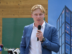 Nate Helbach at Neutral Edison Groundbreaking