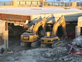 Downtown Transit Center Destruction