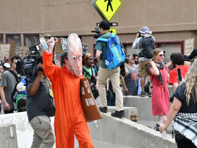 Trump Jail Costume at Coalition to March on the RNC