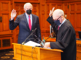 Adelman Administers Oath To Barrett