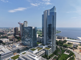 Northwestern Mutual North Building (left) and Tower (right)