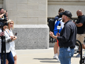 Reporter from Real America's Voice Covering Coalition to March on the RNC