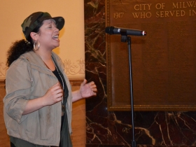 Milwaukee poet gives an emotional performance.