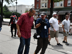 Othman Atta (Left) at Coalition to March on the RNC March