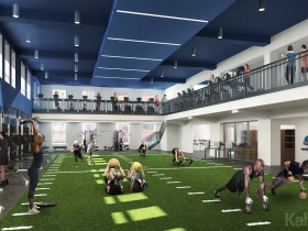 Workout Center in former pool at the MAC