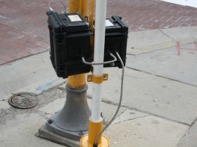 Traffic study equipment.