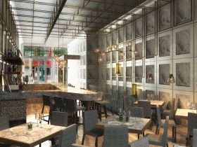 Rendering of first floor of Third Coast Provisions