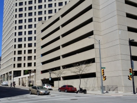 411 Building parking garage.