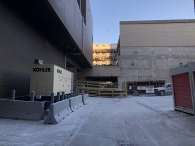Alley View of BMO Harris Parking Garage