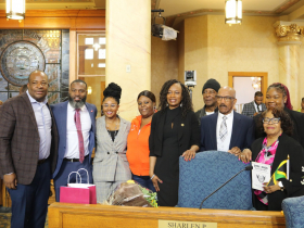 Sharlen P. Moore and Family at Charter Meeting