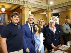 Ald. Peter Burgelis and Family at Charter Meeting