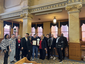 Peter Feigin Poses with Milwaukee Common Council