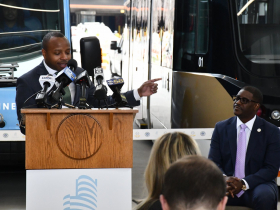 Mayor Cavalier Johnson at L Line Opening