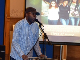 DJ Vel on the decks.
