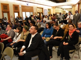 Politics and poetry packed the rotunda.
