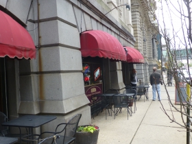The Swingin' Door patio.