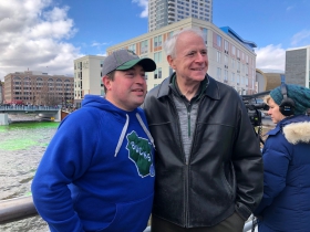 Mayor Tom Barrett and Bucks President Peter Feigin