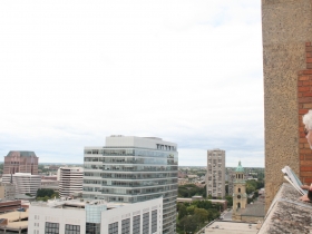 Looking out over the city.