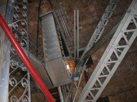 Up those stairs?