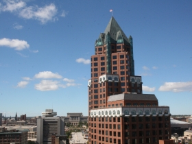 A view of the Milwaukee Center from City Hall.