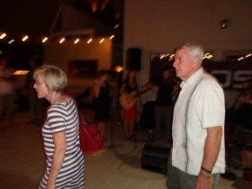 Kris and Tom Barrett arriving at the Urban Milwaukee party.