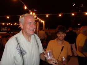 Mayor Tom Barrett and Garrick Jannene