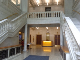 Lobby in the Wells Building.