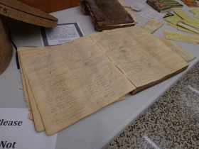 Historic visitor log.