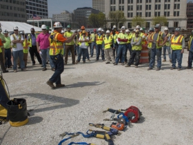 Fall protection demonstration